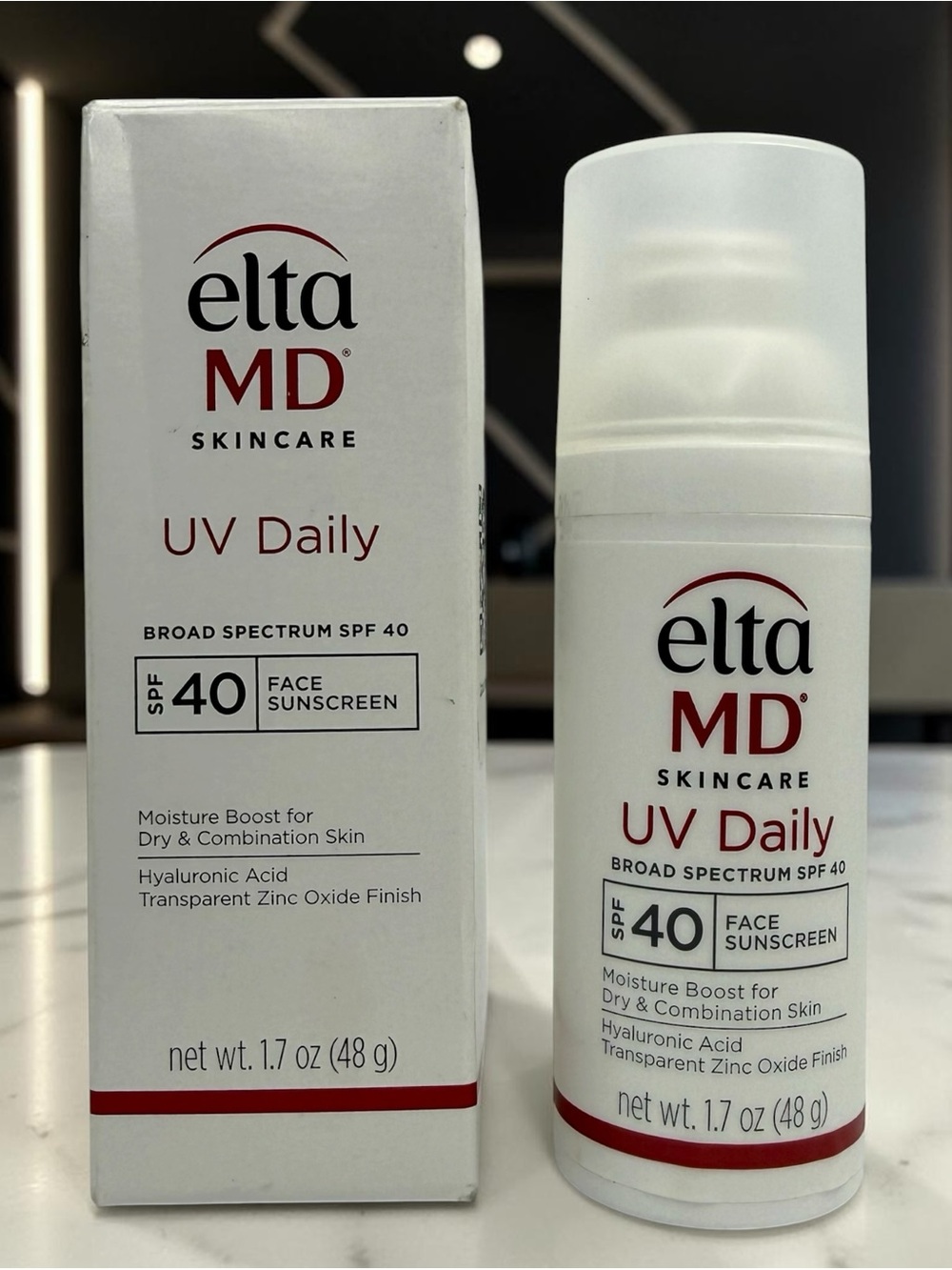 EltaMD UV Daily Face Sunscreen Moisturizer SPF 40 Zinc Oxide 1.7 oz EXP: 9/27